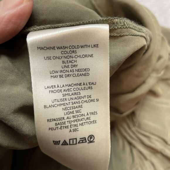 By Anthropologie Parachute Pants Womens XL Green Cinch Waist Ankle Drop Crotch - Picture 5 of 11